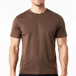 Raw Edge T Shirt - Color: Brown, Size: XS