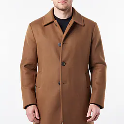 Wool Blend Short Coat - Color: Brown, Size: XS