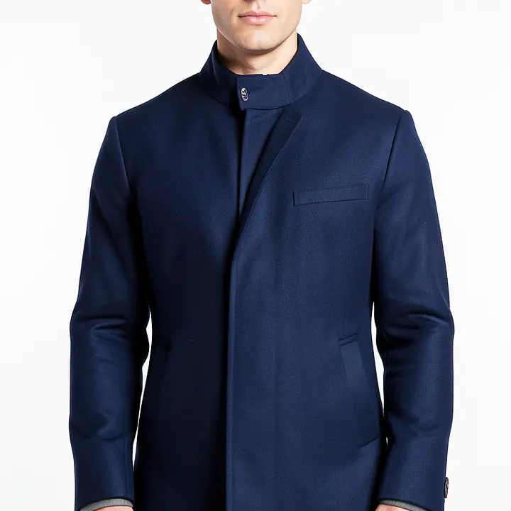 Down Jacket With Hood - Color: Dark Blue, Size: XS