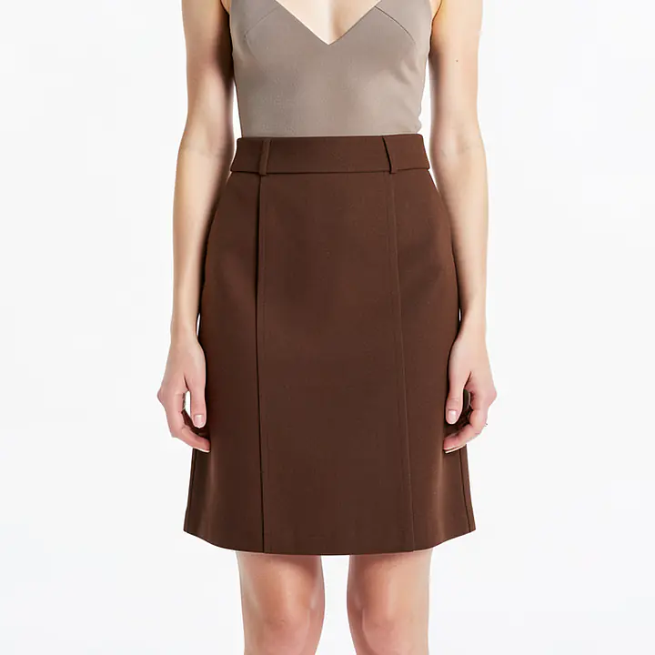 Skater Skirt - Color: Brown, Size: XS