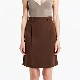 Skater Skirt - Color: Brown, Size: XS
