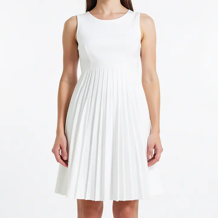 Skater Short Skirt - Color: White, Size: XS