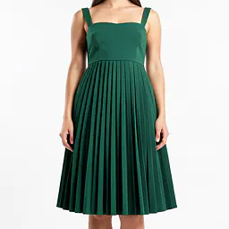 Pleated Skirt 2 - Color: Green, Size: XS