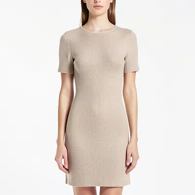 Long Sleeve Knitted Dress primary image