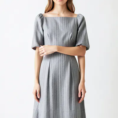 Striped Shirt Dress primary image