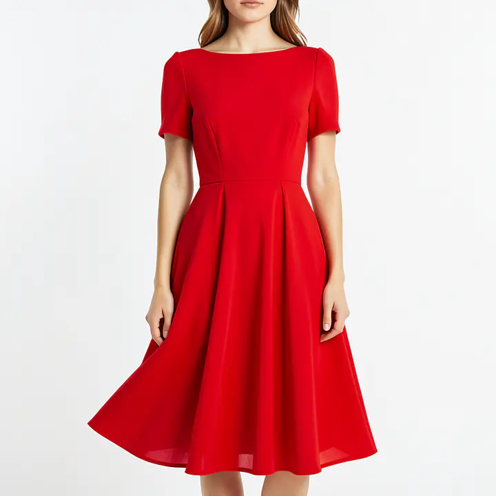 Slit Maxi Dress - Color: Red, Size: XS