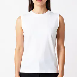 Sleeveless Loose Top - Color: White, Size: XS