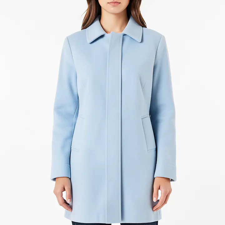 Loose Fitted Jacket - Color: Light Blue, Size: XS