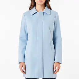 Loose Fitted Jacket - Color: Light Blue, Size: XS