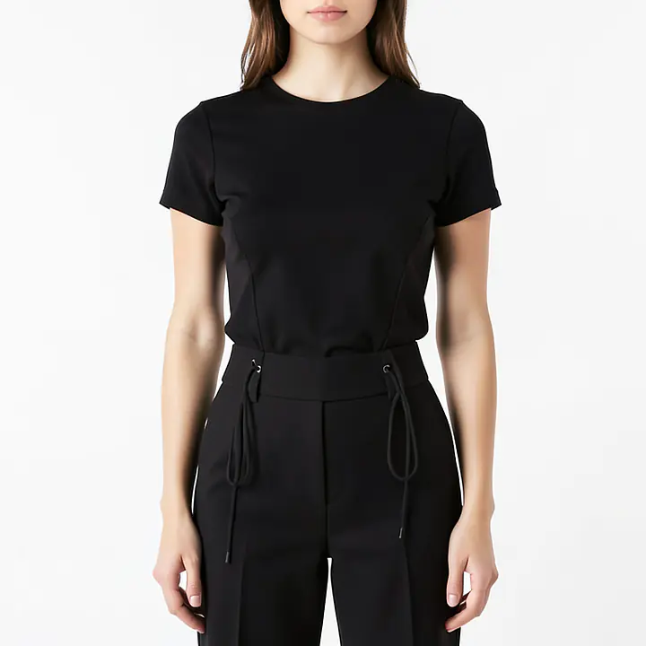 Laced Crop Top - Color: Black, Size: XS