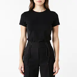 Laced Crop Top - Color: Black, Size: XS