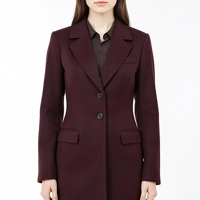 Wool Blend Coat With Belt primary image