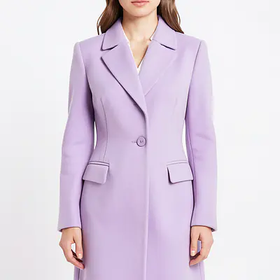 Wool Blend Coat With Belt primary image