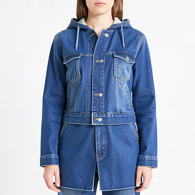 Denim Hooded Jacket primary image
