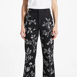 Printed Pants With Holes - Color: Black, Size: XS
