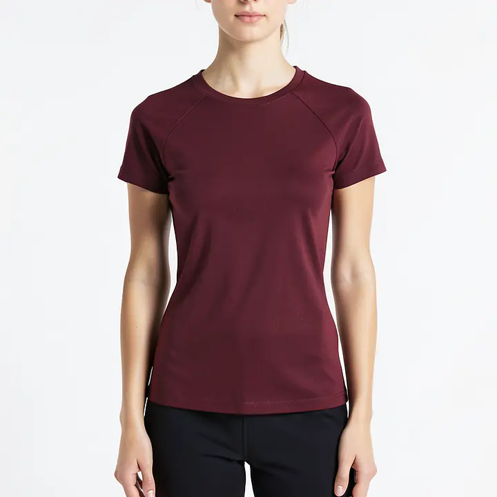 Sport Cropp Top - Color: Burgundy, Size: XS