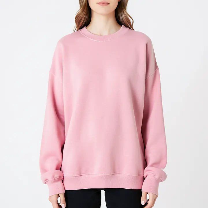 Oversize Sweatshirt - Color: Pink, Size: XS