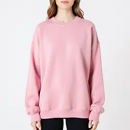 Oversize Sweatshirt - Color: Pink, Size: XS