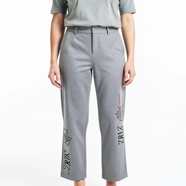 Printed Pants - Color: Grey, Size: XS