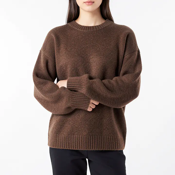 Oversized Sweatshirt - Color: Brown, Size: XS
