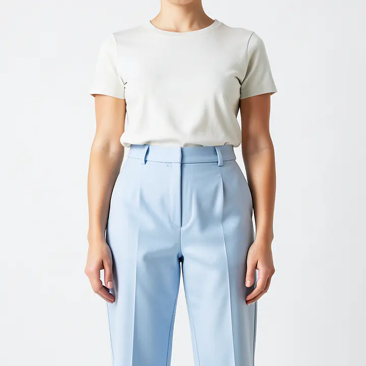 Shined Pants - Color: Light Blue, Size: XS