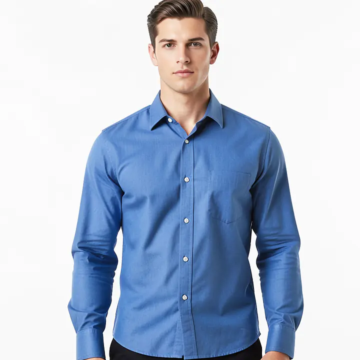 Denim Shirt - Color: Blue, Size: XS