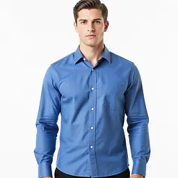 Denim Shirt - Color: Blue, Size: XS