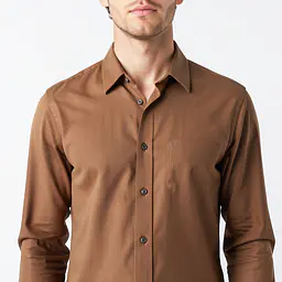 Printed Short Sleeve Shirt - Color: Brown, Size: XS